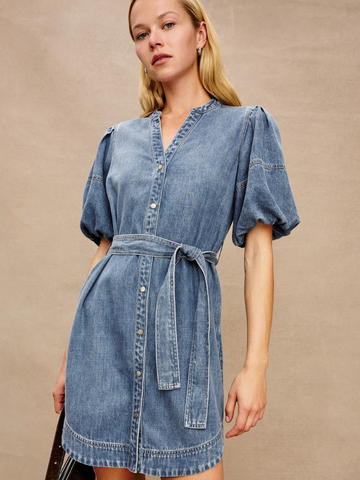 Kingsley Dress in Antique Blue