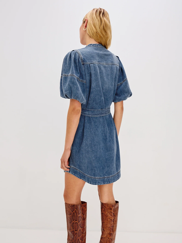 Kingsley Dress in Antique Blue