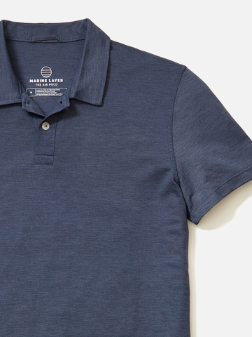 Re-Spun Air Polo in Navy