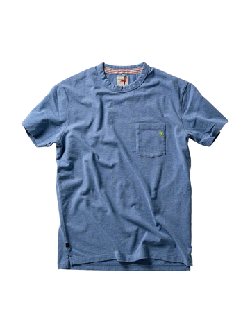 Ringspun Pkt Tee in French Blue Hthr