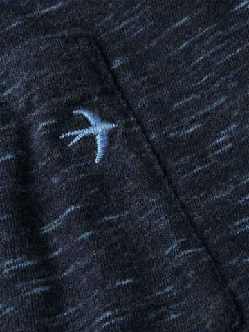 Ringspun Pkt Tee in Navy/Blue Striated