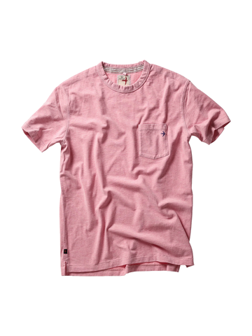Ringspun Pkt Tee in Pink Hthr