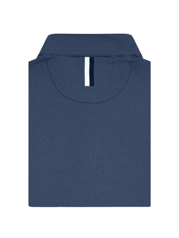Riva Heather Stripe Performance Q-Zip in Coastal Blue/Fleet Navy