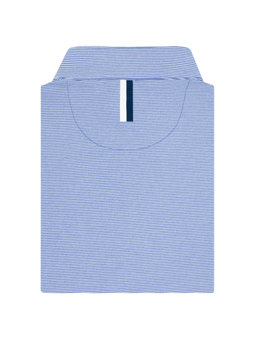 Riva Heather Stripe Performance Quarter-Zip in Lavender Blue & White