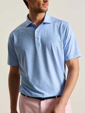 Rivington Performance Jersey Polo in Estate Blue