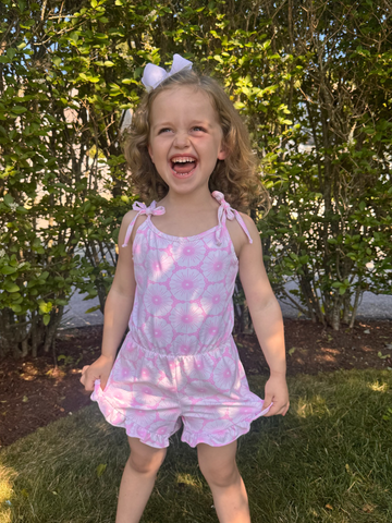 Rosie Romper in Chatham Lace Shell