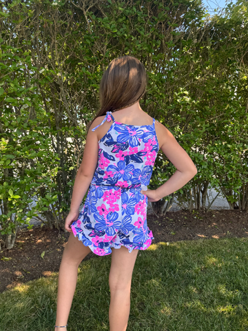 Rosie Romper in Spring Fling Lilac