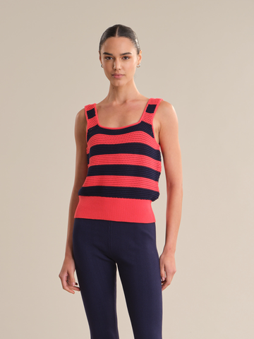 Saylor Tank in Dark Blue Combo