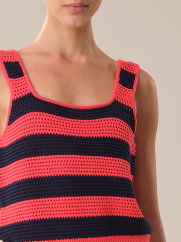 Saylor Tank in Dark Blue Combo
