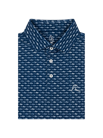 The Shark Polo in Navy
