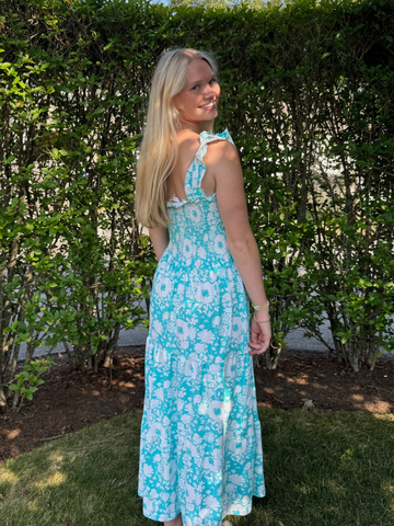Fitz Dress in Blushing Buds Capri