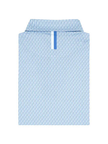 The Sticks 2.0 Polo in White/Baby Blue