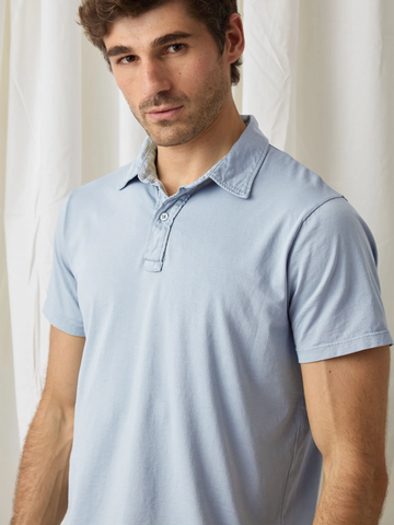 S/S Supima Jersey Polo in Beach Blue