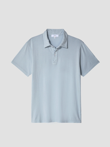 S/S Supima Jersey Polo in Beach Blue