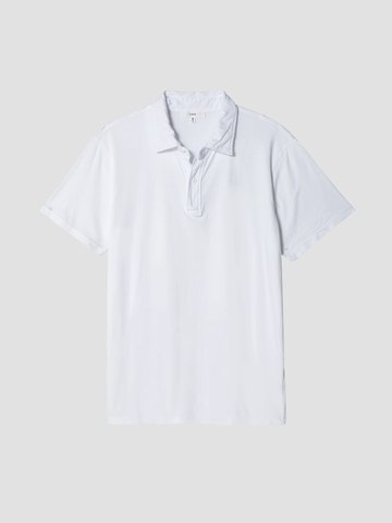 S/S Supima Jersey Polo in White