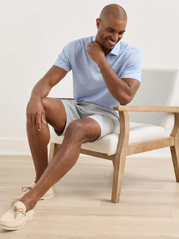 Sanibel Polo in Cottage Blue