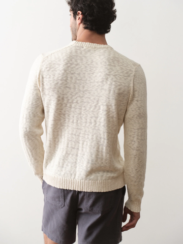 Slub Crew Sweater in Natural