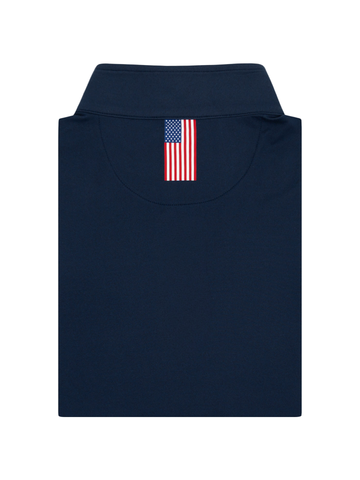 Solid Performance Quarter-Zip in Fleet Navy USA