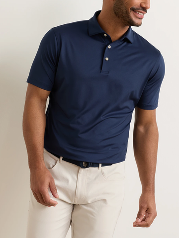 Solid Polo in Navy