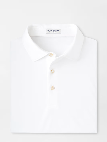 Solid Performance Jersey Polo in White