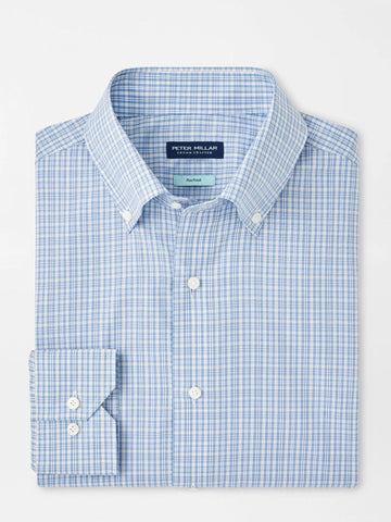 Sorrento Cotton Sport Shirt in Blue Frost