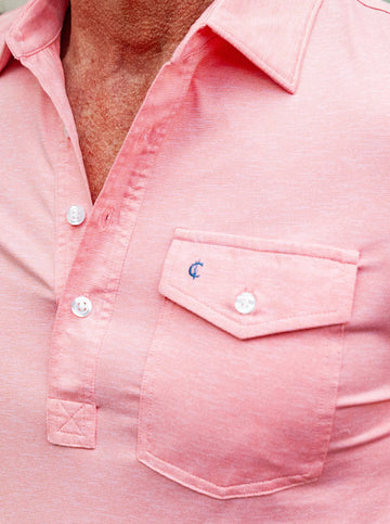 Performance Sport Heather Players Shirt in Strawberry Marg