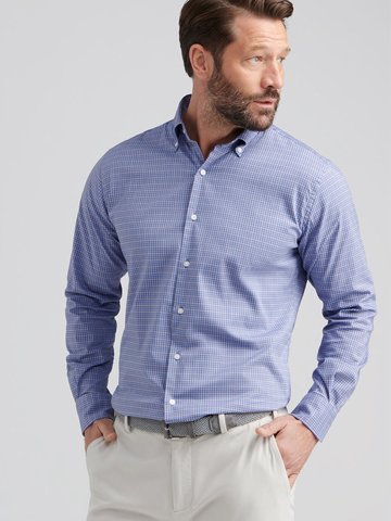 Stowe Crown Lite Cotton-Stretch Sport Shirt in Deep Violet