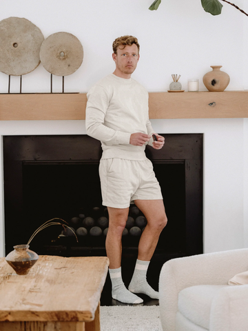 Supima Fleece Short in Ash