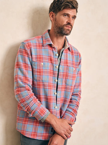 The Surf Flannel in  Brick River Plaid
