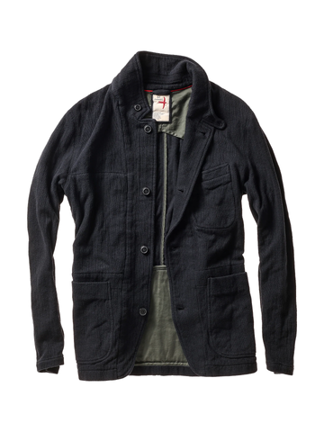 Sweatshirt Trap Blazer in Navy