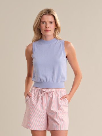 Talia Sweater Shell in Blue Heron