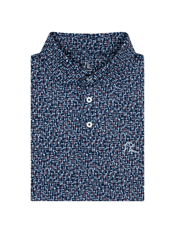 The Tee Plaid 2.0 Polo in Navy