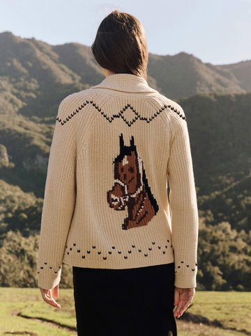 The Horse Lodge Cardigan in Cream