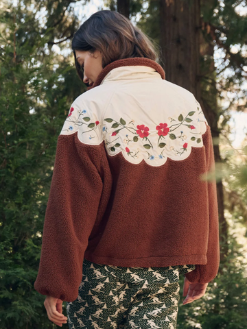 The Plush Wildflower Pullover in Chestnut