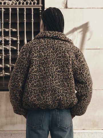 The Vail Jacket in Tan Leopard