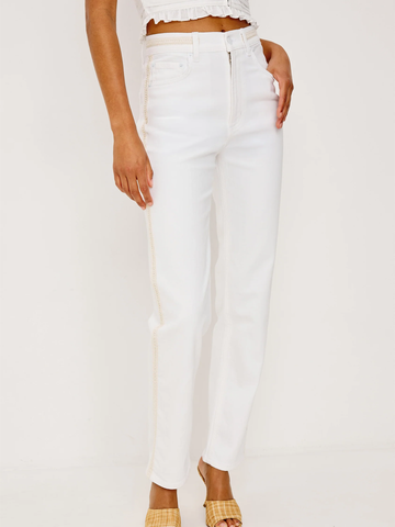 Topanga Pants in Salt White Braided