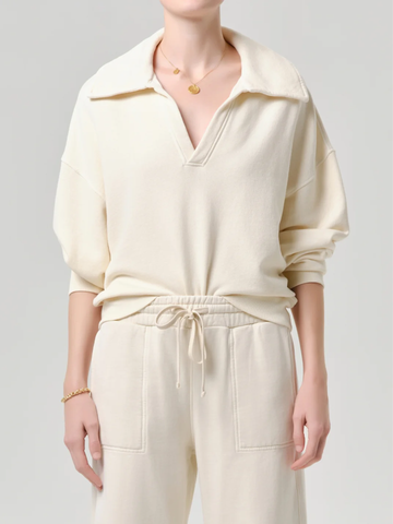 Trapeze Pullover Top in Cream