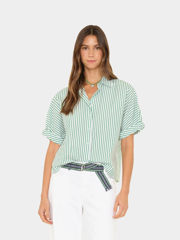 Teddy Shirt in Trellis Green