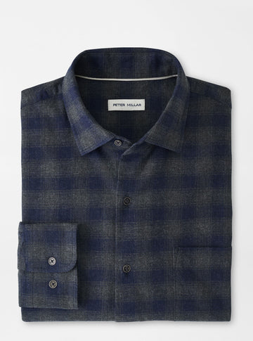 Terrace Cotton Sport Shirt in Navy