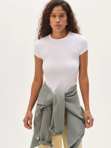 The Baby Rib Baby Tee in Powder