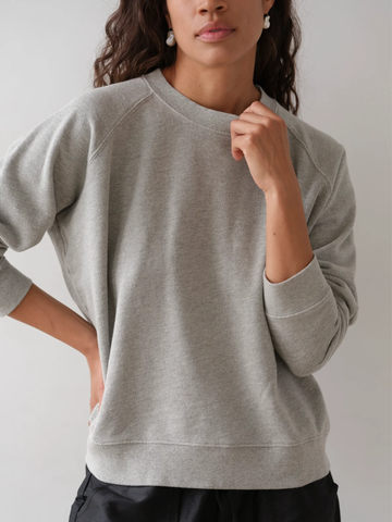 The Eco-Terry Crewneck Sweatshirt in Heather Grey