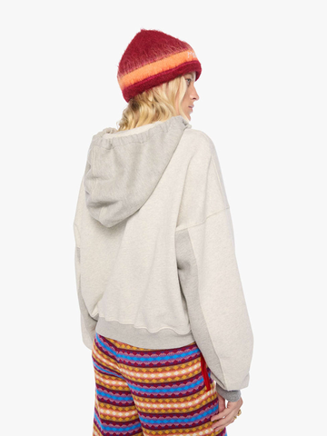 The Half Base Hoodie in Light Heather Grey