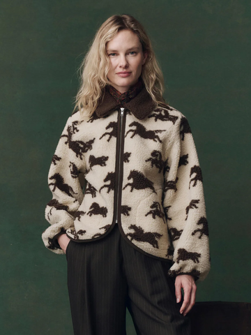 The Pasture Jacket in Cream with Hickory