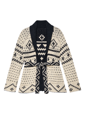 The Reversile Shepherd Cardigan - Navy And Cream