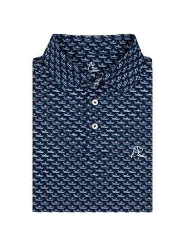 The Skipper Polo in Fleet Navy & White