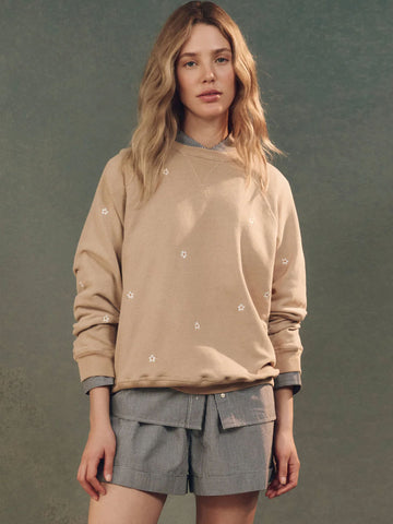 The Slouch Sweatshirt Daisy Embroidery