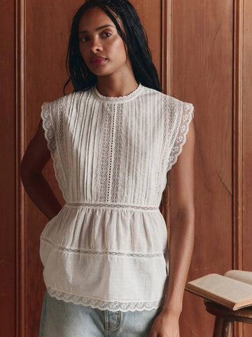 The Sonnet Top in True White