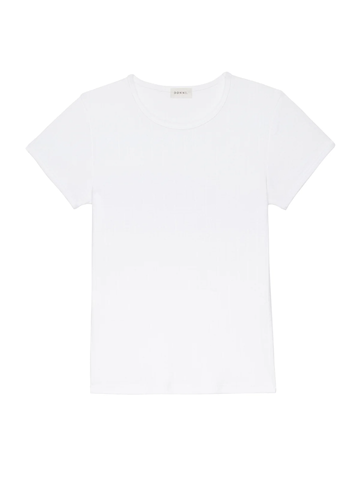 The Pointelle Baby Tee in Powder