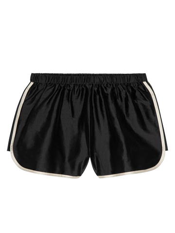 The Taffeta Racer Stripe Short in Jet