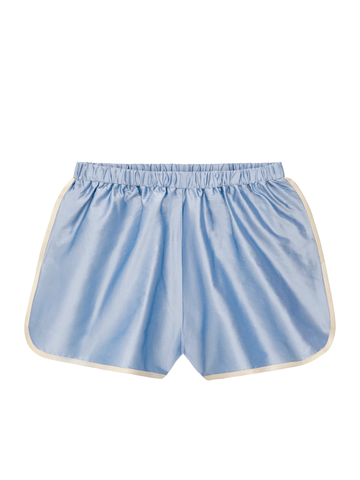 The Taffeta Racer Stripe Short in Cloud